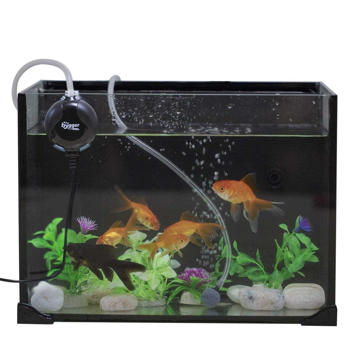 Quiet Mini Aquarium Air Pump 1.5 Watt with Accessories Black K853
