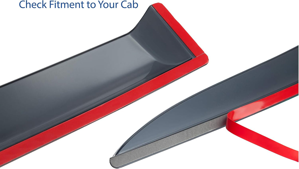 Tape-on Window Deflectors for Chevrolet Silverado/GMC Sierra 2007-2013 Crew Cab, 4 pcs X40659
