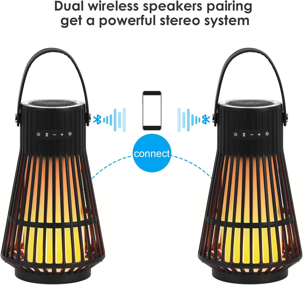 2 Pack Outdoor Bluetooth Speaker with Wall Mount Hook R4759