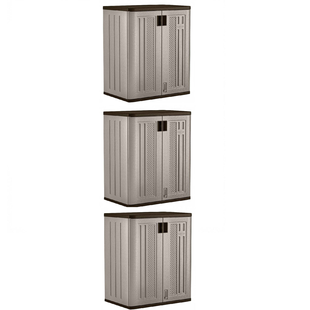 9 Cu ft Heavy Duty Resin Storage Cabinet 3 Pack E57953