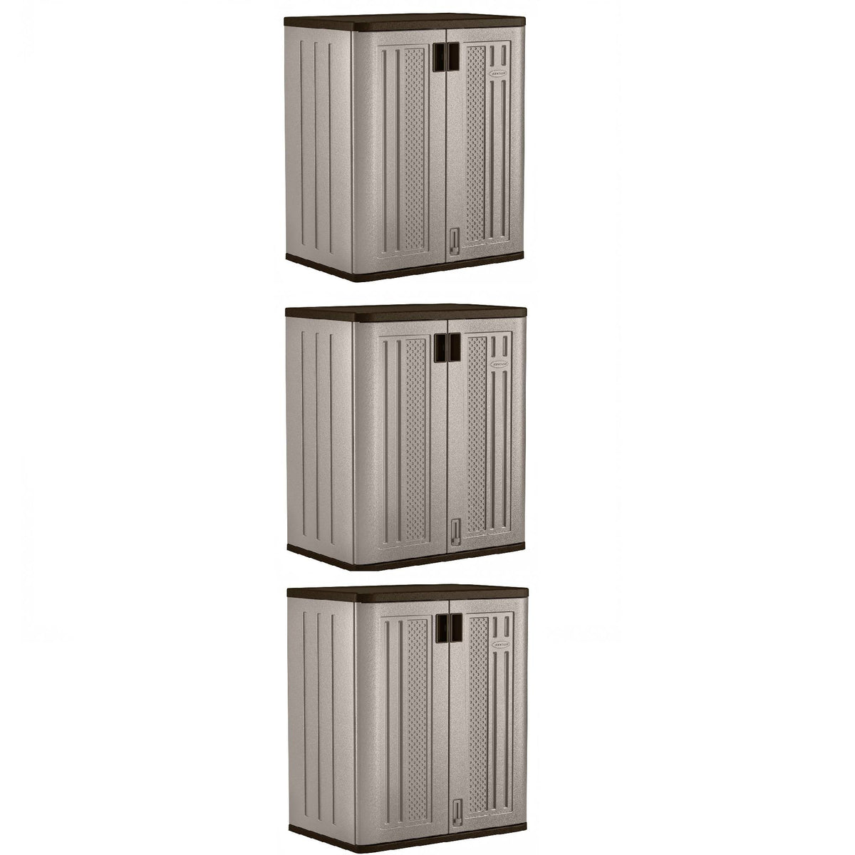 9 Cu ft Heavy Duty Resin Storage Cabinet 3 Pack E57953