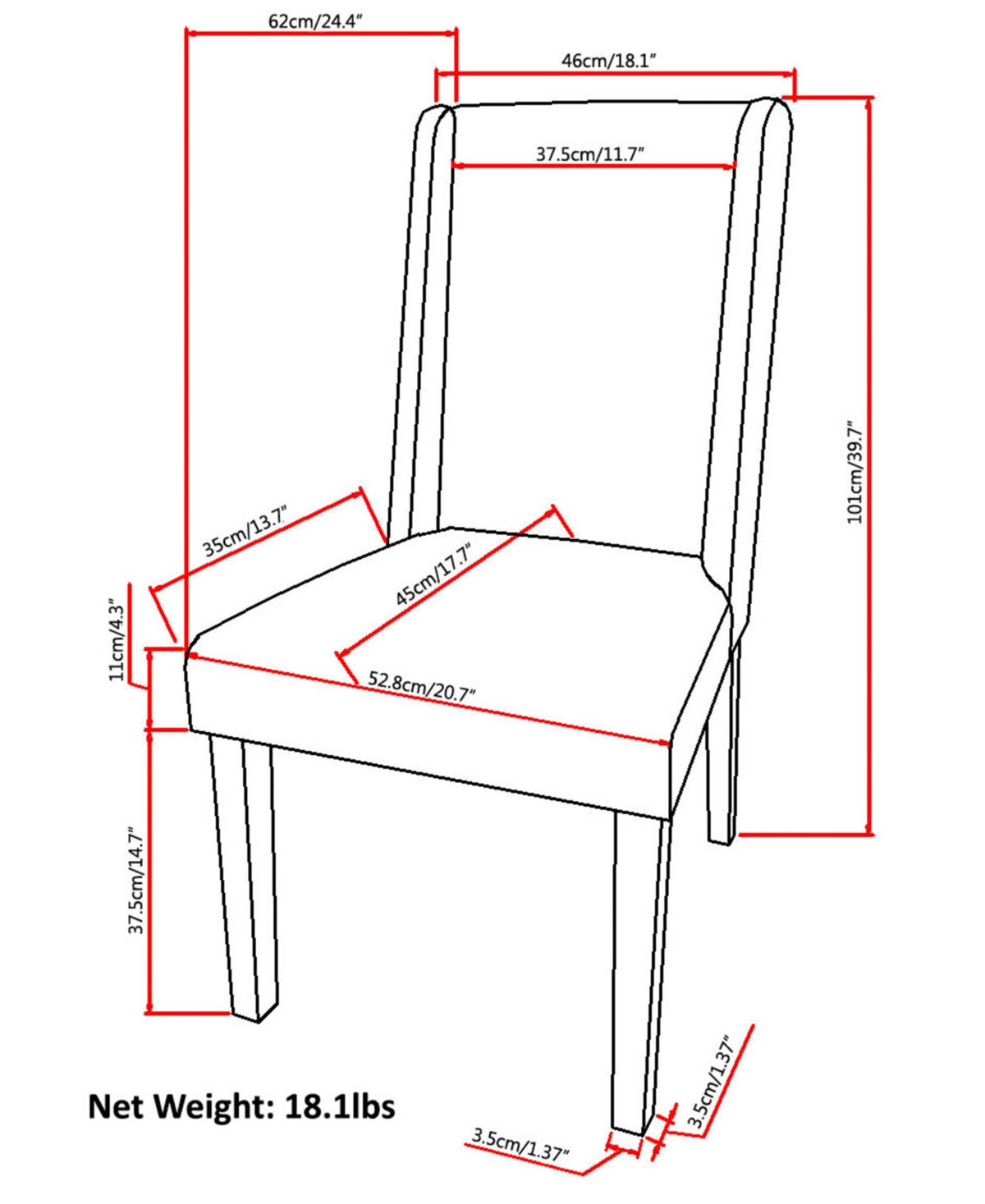 Grey Dining Chair 2-Piece Set I5852
