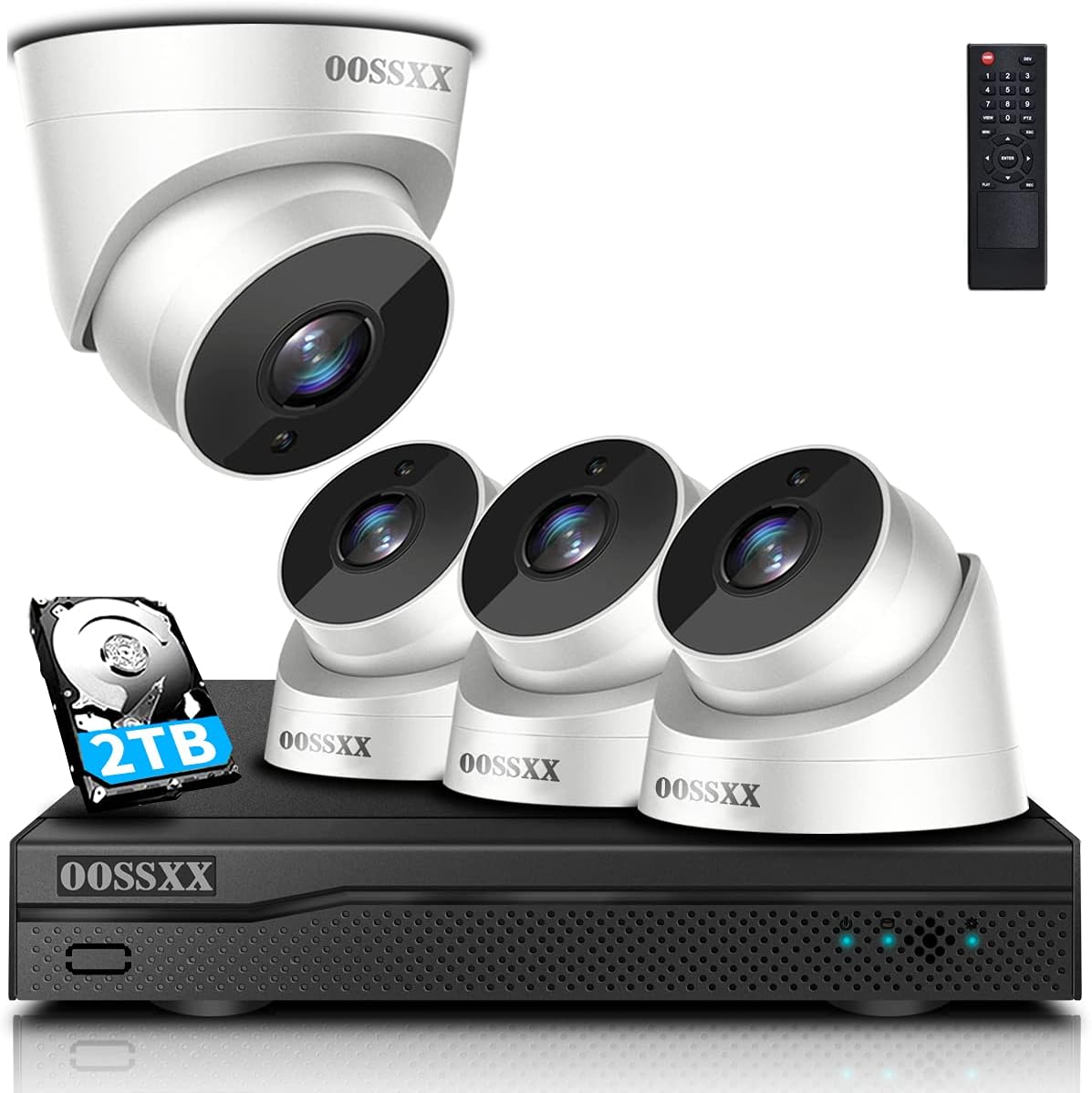 8 Channel POE Security Camera System with 4 IP67 Waterproof Cameras E120