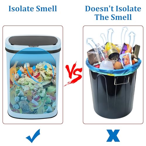 13 Gallon Touch Free Stainless Steel Trash Can W888