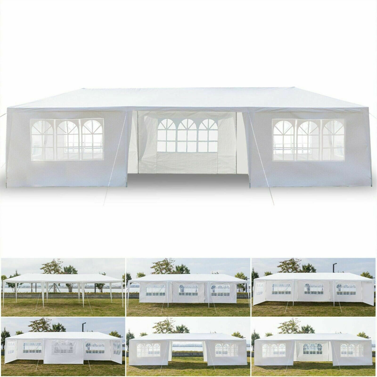 10'x30' Outdoor Canopy Tent with 7 Removable Walls R162