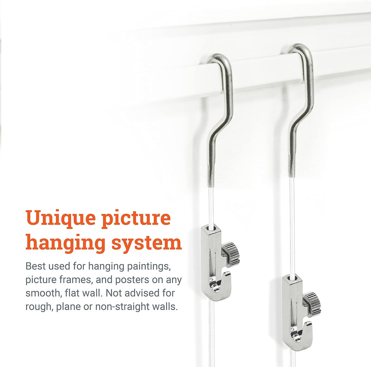 79 Inch Track Kit with Nylon Cords and Picture Hooks Y187