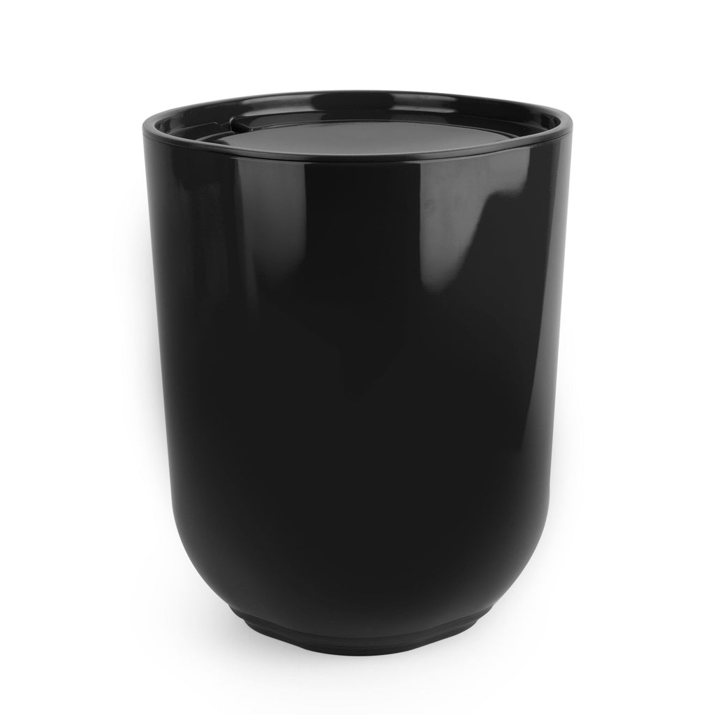 Black Step Waste Can with Lid W37782