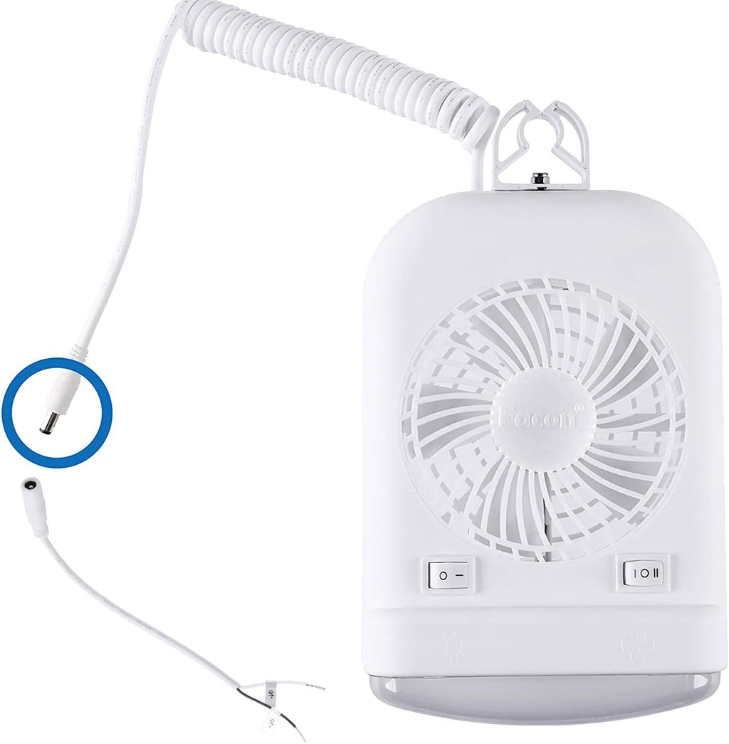 12 Volt RV Camper Fan and LED Light Combo with 2-Speed Fan, Pack of 2 X394