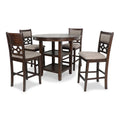 5-Piece Transitional Wood Counter Set in Cherry Z73435