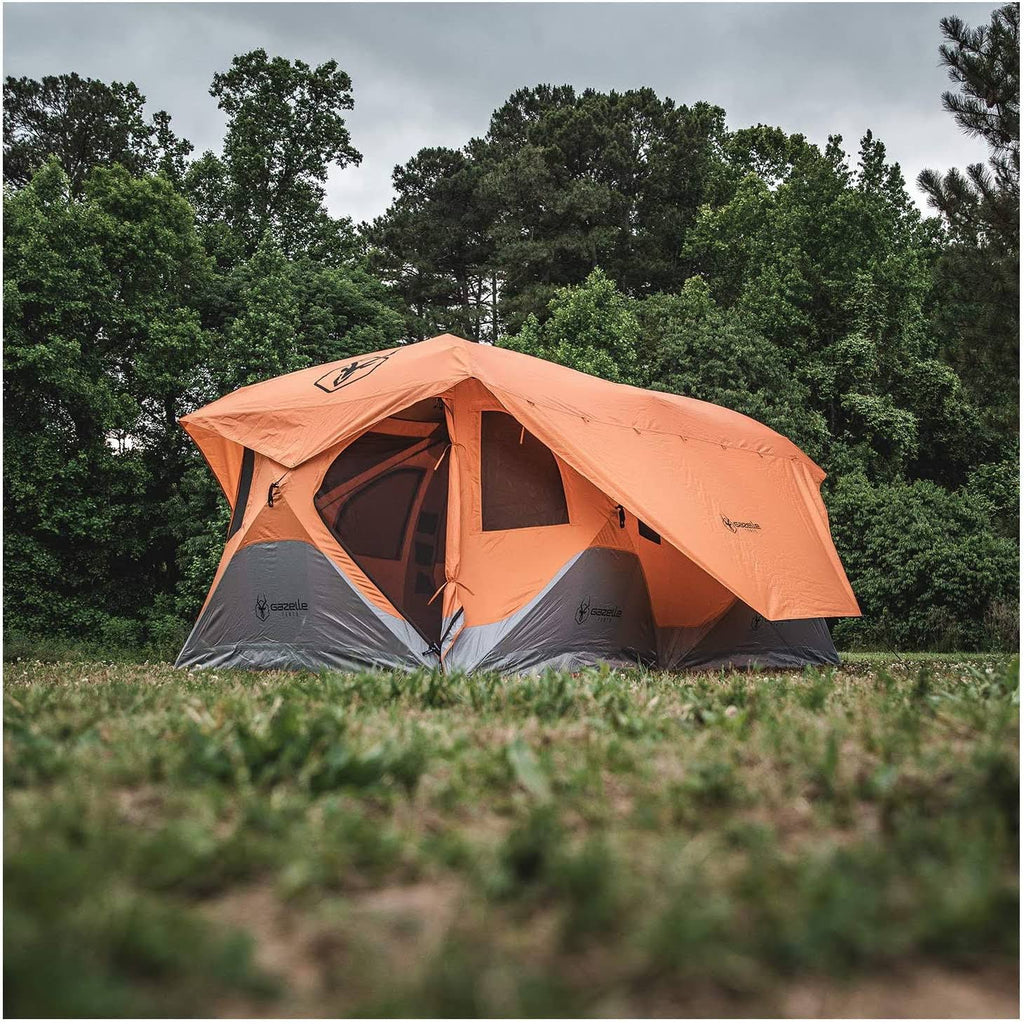 Orange 8 Person Pop Up Camping Tent G5857
