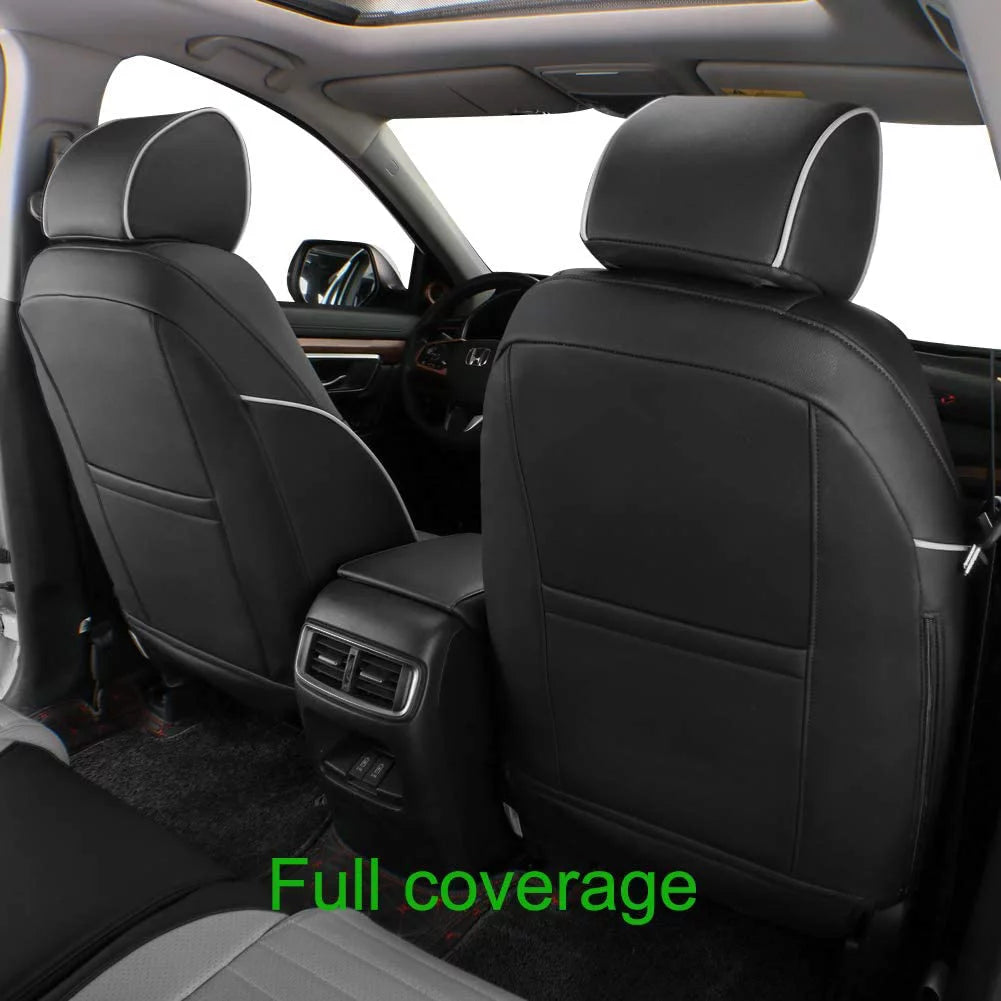Custom Fit Leather Seat Covers Black/Gray A475353