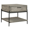 Gray End Table with Drawer C28285