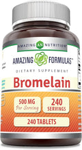 Bromelain 500 Mg Tablets Supplement (240 Count) H467