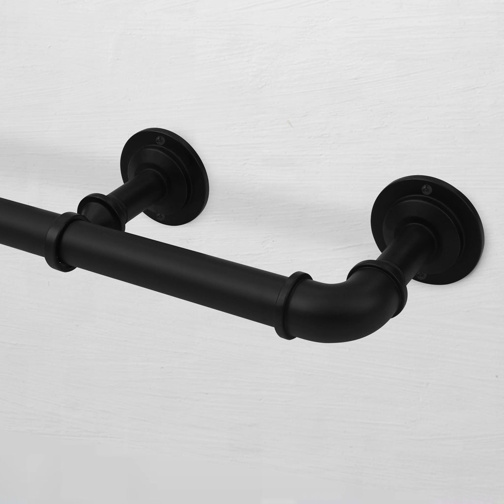 1" Matte Black Curtain Rod H815034