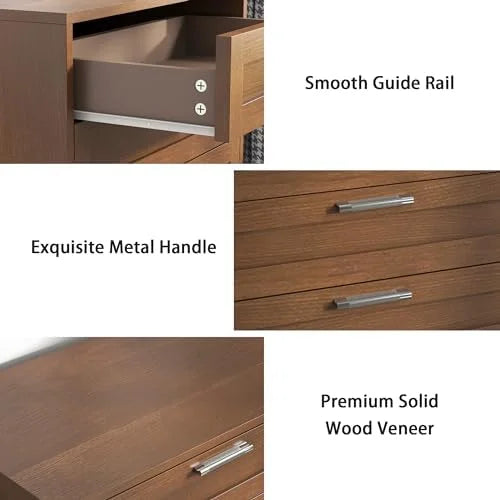 Black 3 Drawer Nightstand W490469