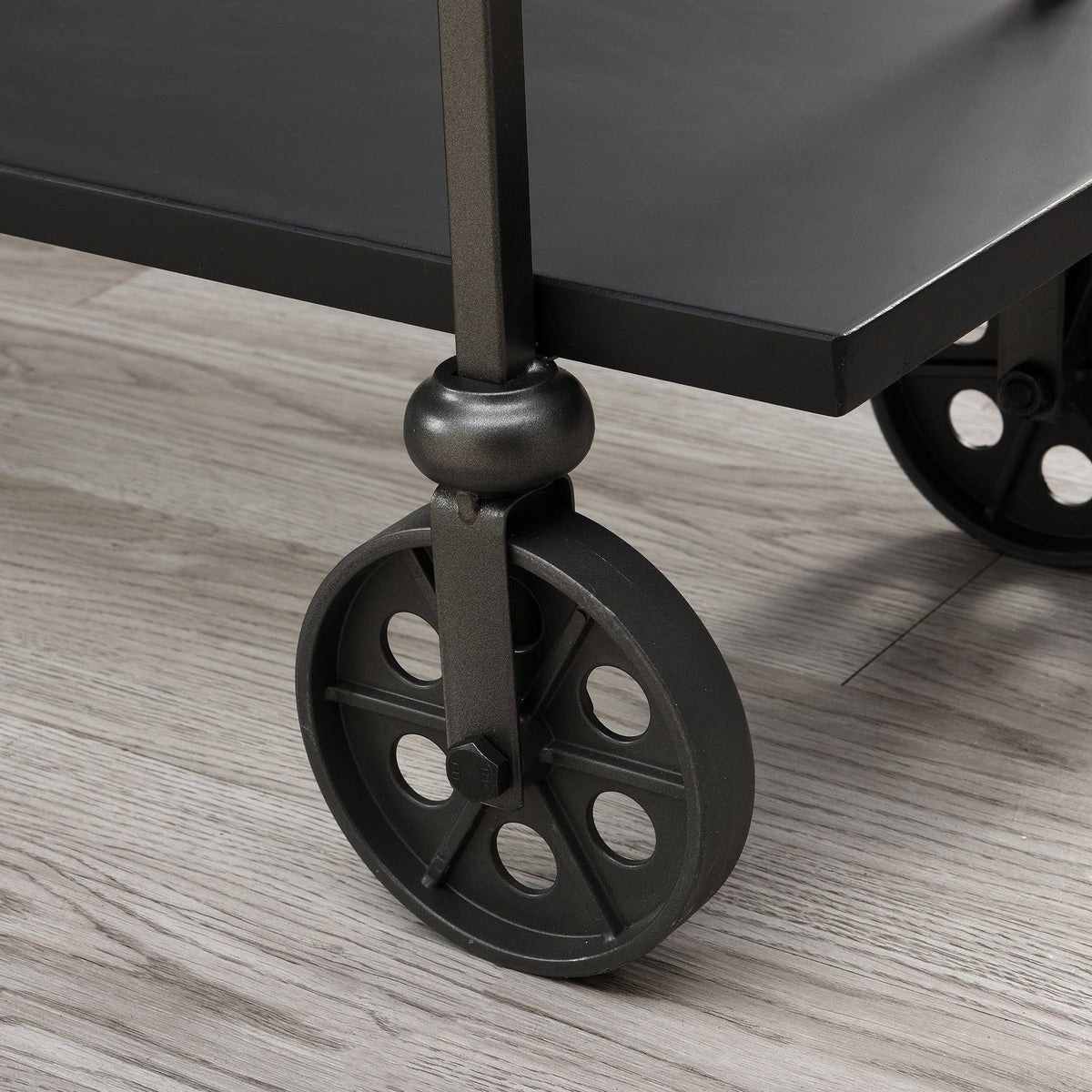Black Wheeled Bar Cart V24609
