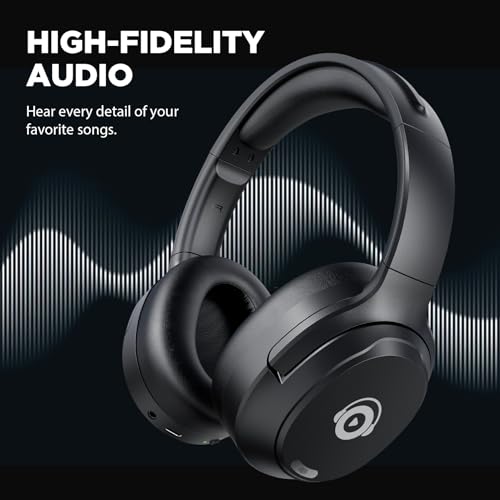 Black Wireless Over Ear Active Noise Cancelling Headphones I73378