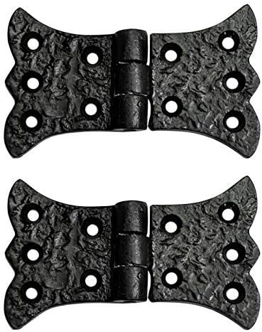 Antique Cast Iron Cabinet Butterfly Hinges (2 Pack, Green Patina) W5887