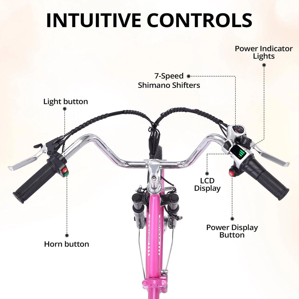 250W 36V 7 Speeds Folding Electric Tricycle B67977