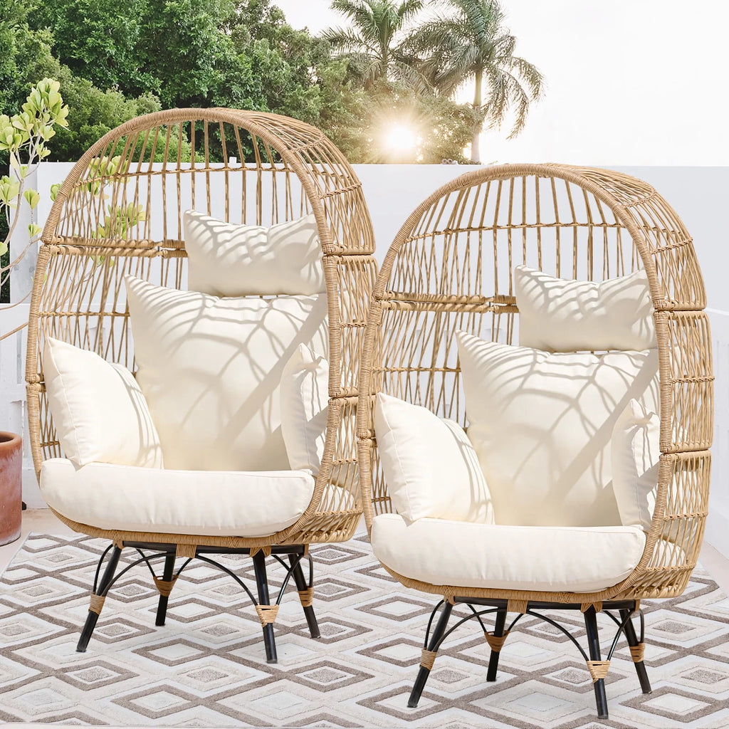 Beige Wicker Outdoor Sectional Sofa U936370