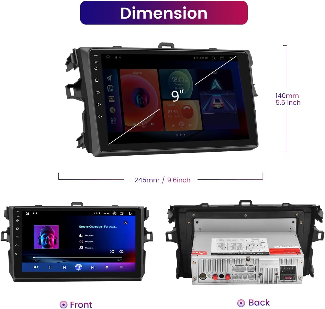 Car Stereo Bluetooth Radio with 1280x720 IPS Touch Screen H33523