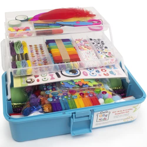 Kids Craft Kit in a Plastic Craft Box Organizer D42953