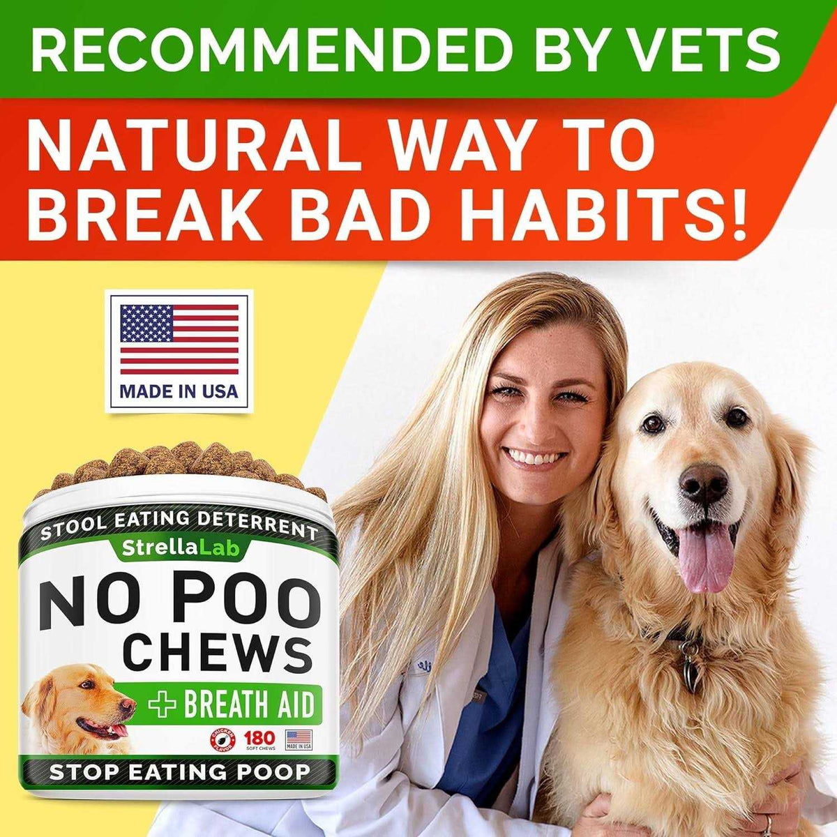 Coprophagia Deterrent Chew Supplement for Dogs I513