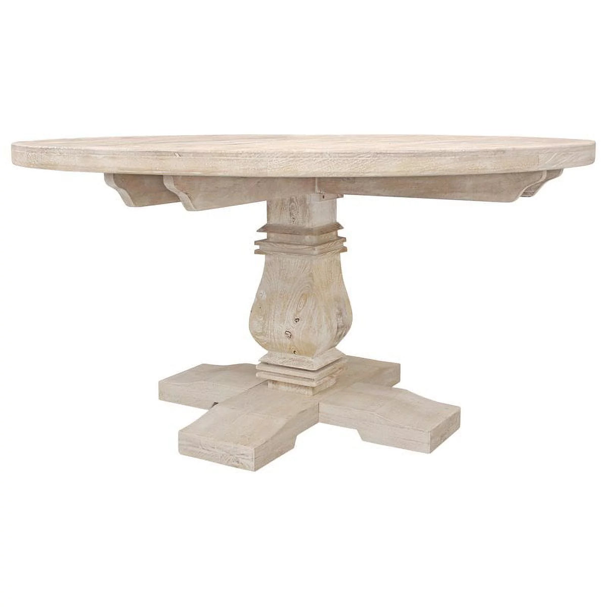58" Round Solid Mango Wood Dining Table J51836