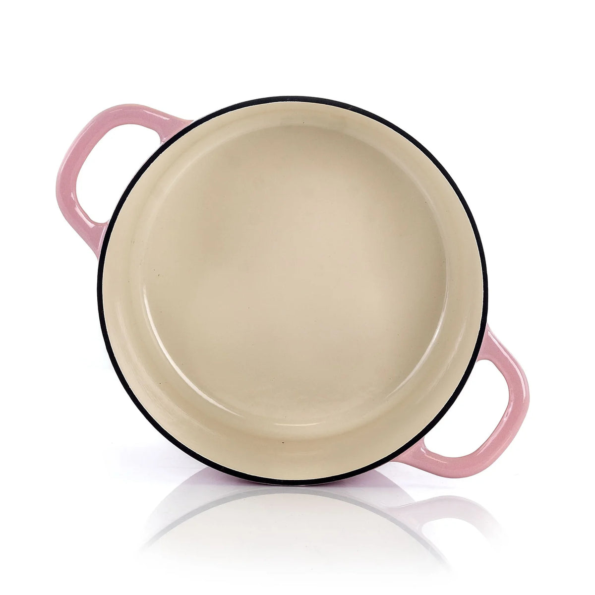 2 Piece 5 Quarts Enameled Cast Iron Dutch Oven Blush Pink I65865