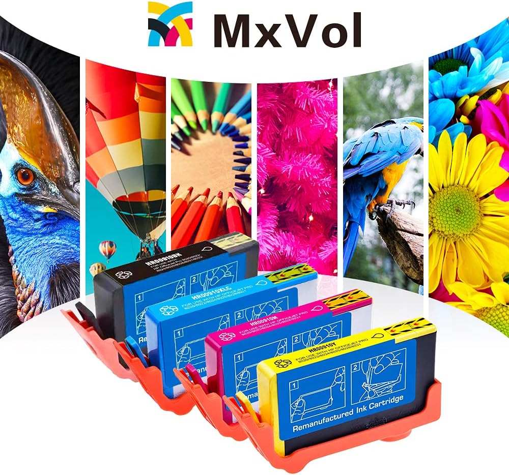 Remanufactured Ink Cartridge 4-Pack Black Cyan Magenta Yellow O11685