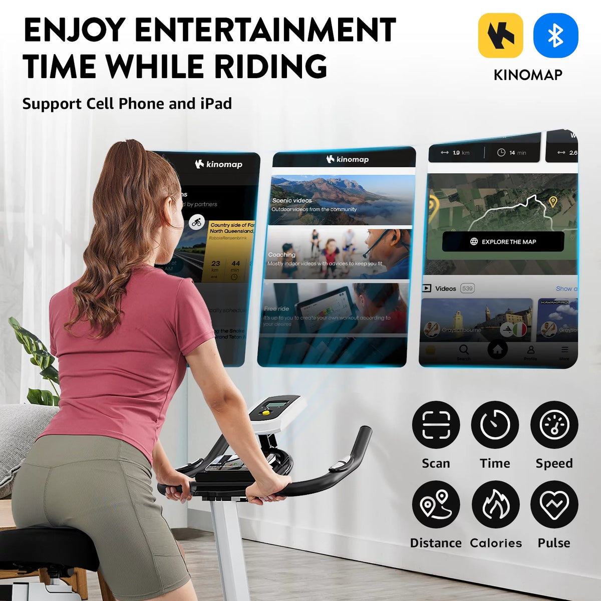 Indoor Cycling Bike with Silent Magnetic Resistance X5851