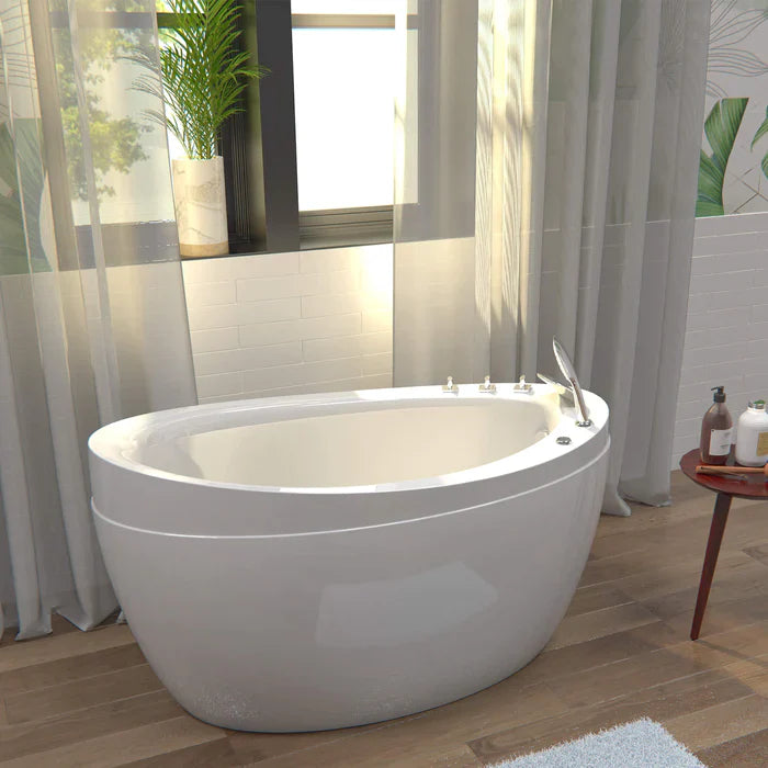 59 Freestanding Japanese Style Soaking Bathtub with Faucet V361459
