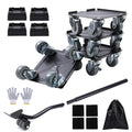 Furniture Dolly with 4 360° Rotatable Rubber Universal Wheels, Carbon Steel Panel, Maximum Load 2645LBS H7639