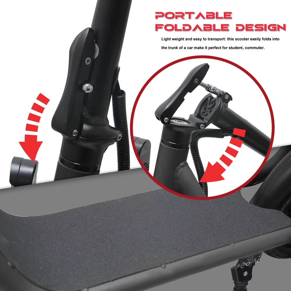 Foldable Electric Scooter with Seat and Carry Basket N63496