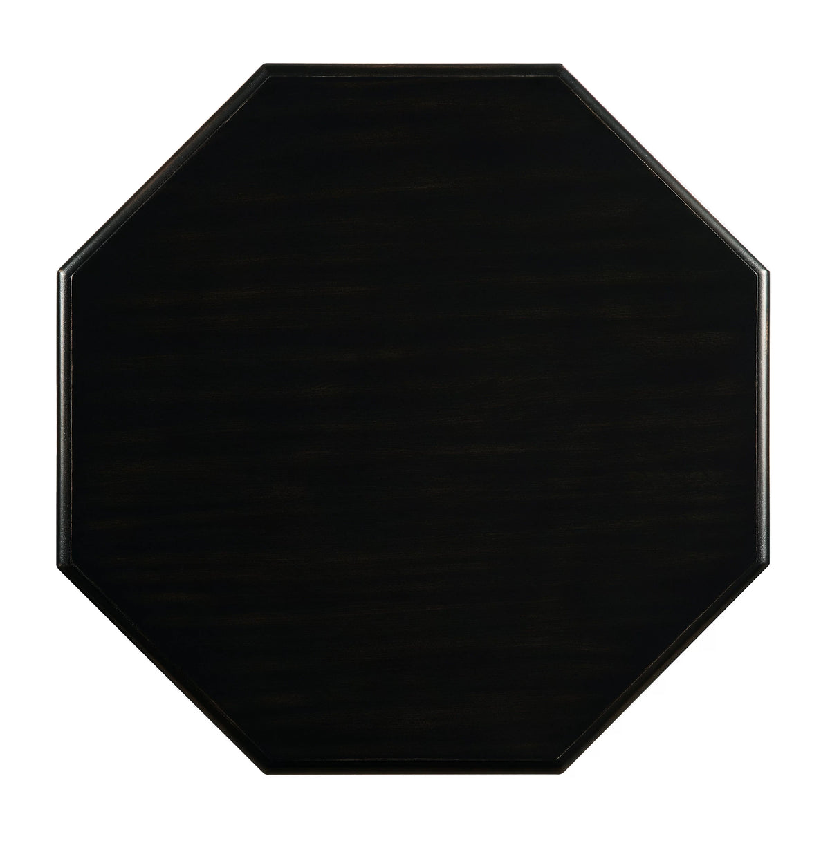 Black Wooden Octagon Side Table O25483
