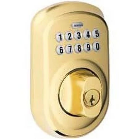 Bright Brass Steel Electronic Deadbolt I830