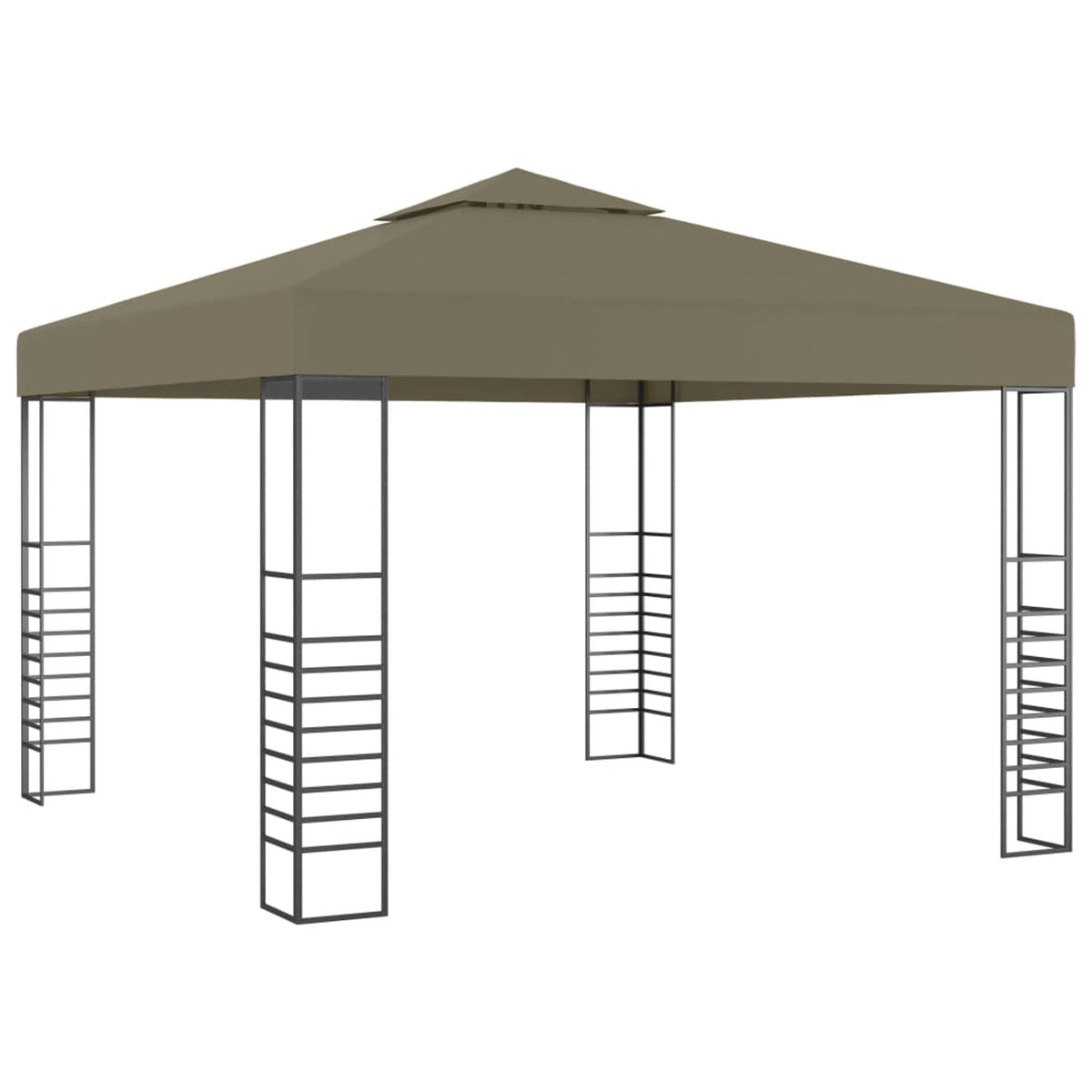 Taupe Outdoor Gazebo Canopy Tent with Steel Frame M132