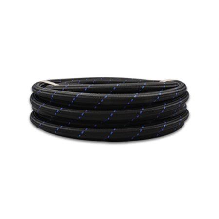 Braided Flex Hose Two-Tone Black/Blue Nylon 10 Foot Roll Y3425