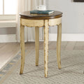 White Round End Table C1903