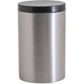 10 oz. Round Brushed Stainless Steel Jar with Matte Black Lid S182
