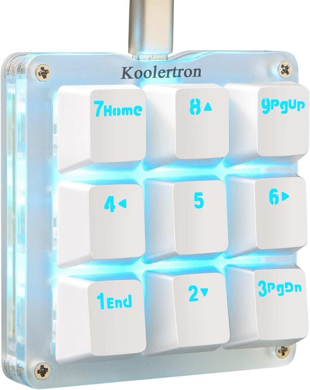 One Handed Mechanical Keyboard with RGB LED Backlit 9 Programmable Keys Blue Switches G111