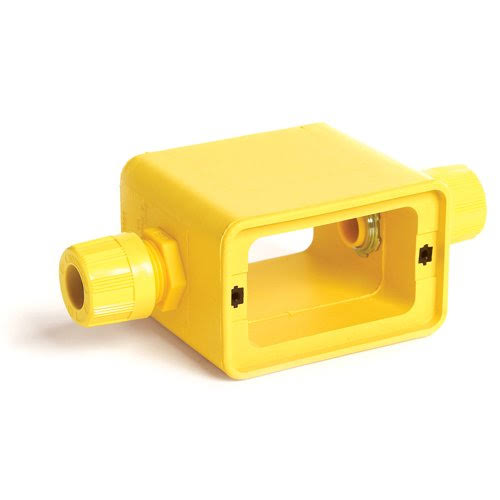 Outlet Box with Dual Flip Lids and C-Clamp V403