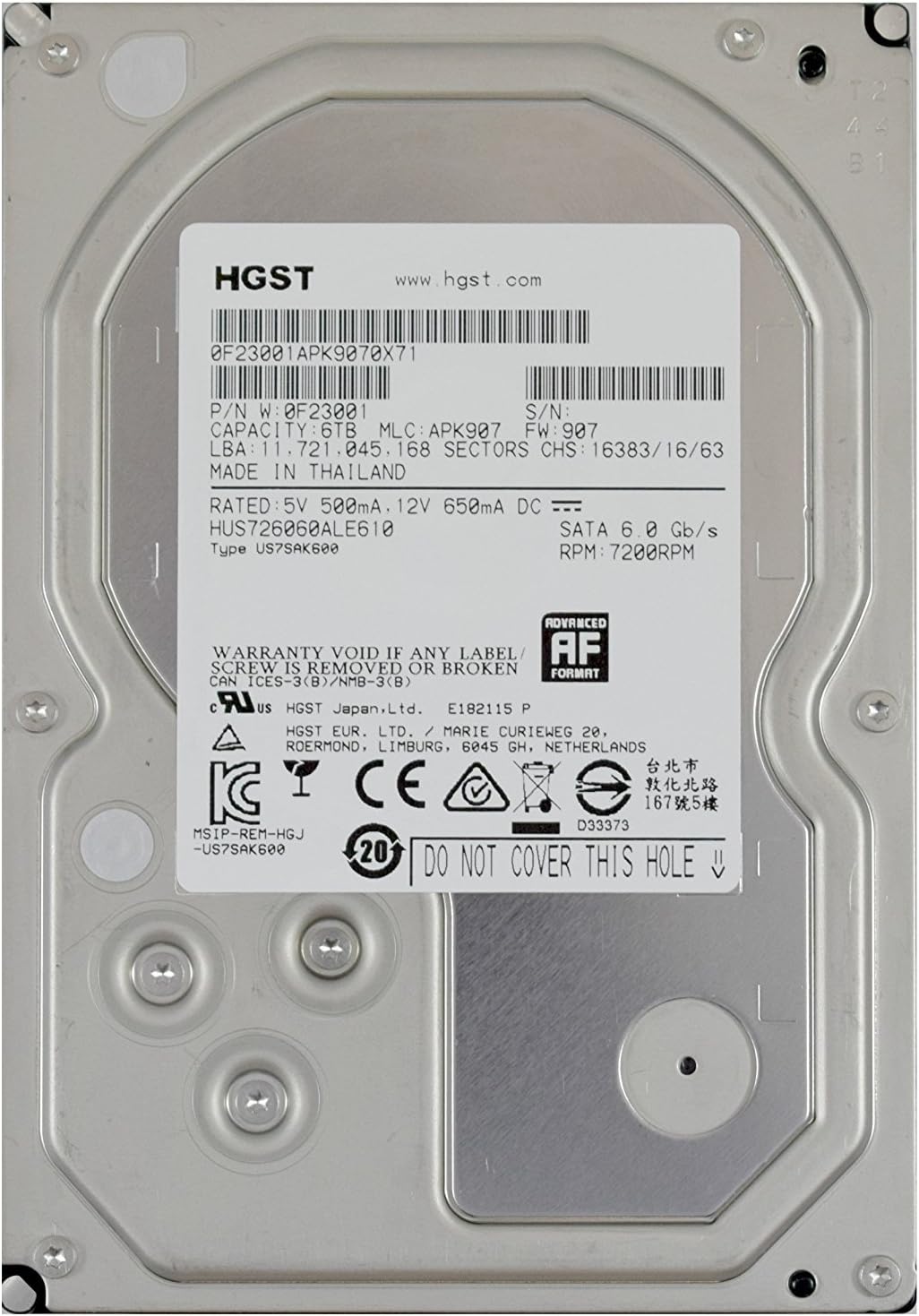6TB 7200 RPM SATA 3.5in 128MB Cache Enterprise Hard Drive (Renewed) Pack of 2 J5359