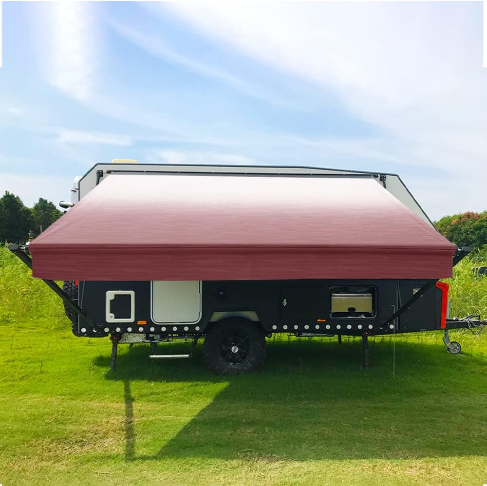 Blue 16oz Vinyl RV Awning Fabric Replacement 14 Feet P997