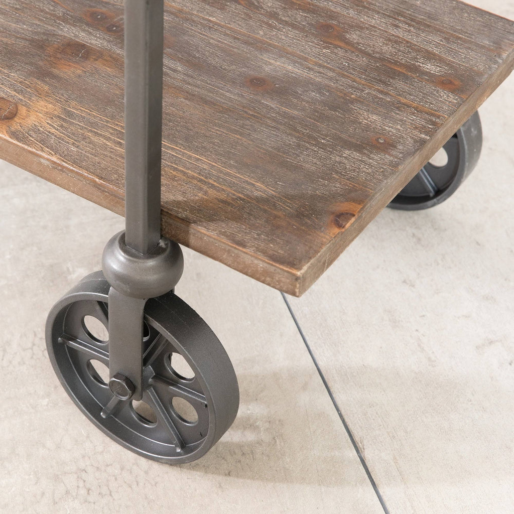 Black Wheeled Bar Cart V24609