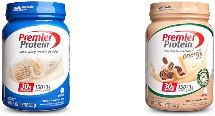 Vanilla & Cafe Latte 100% Whey Protein Powder, 17 Servings L437