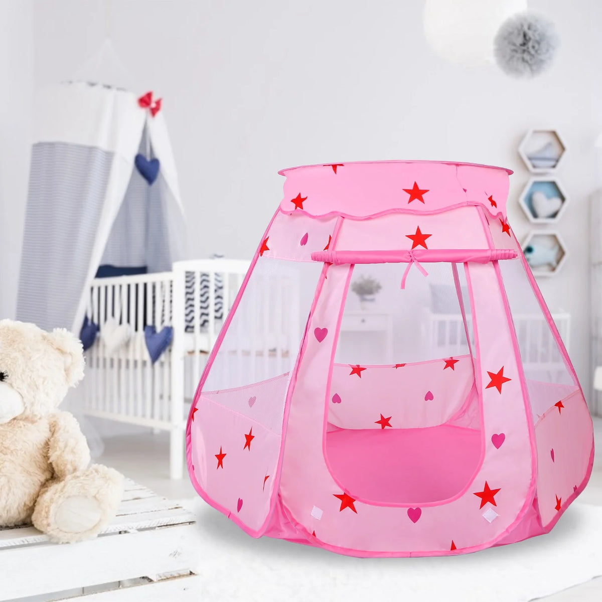 Pink Kids Pop Up Play Tent V578705