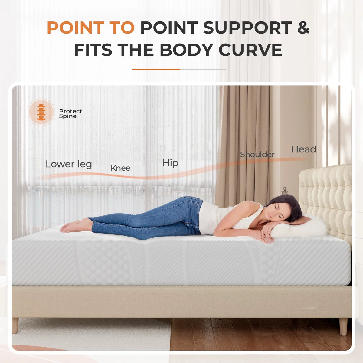 8'' Gel Memory Foam Queen Size Mattress V48301