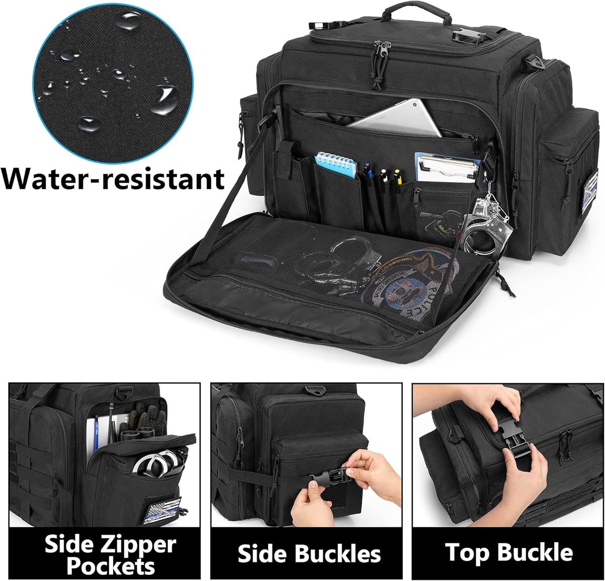 Black MOLLE Compatible Patrol Bag O270929