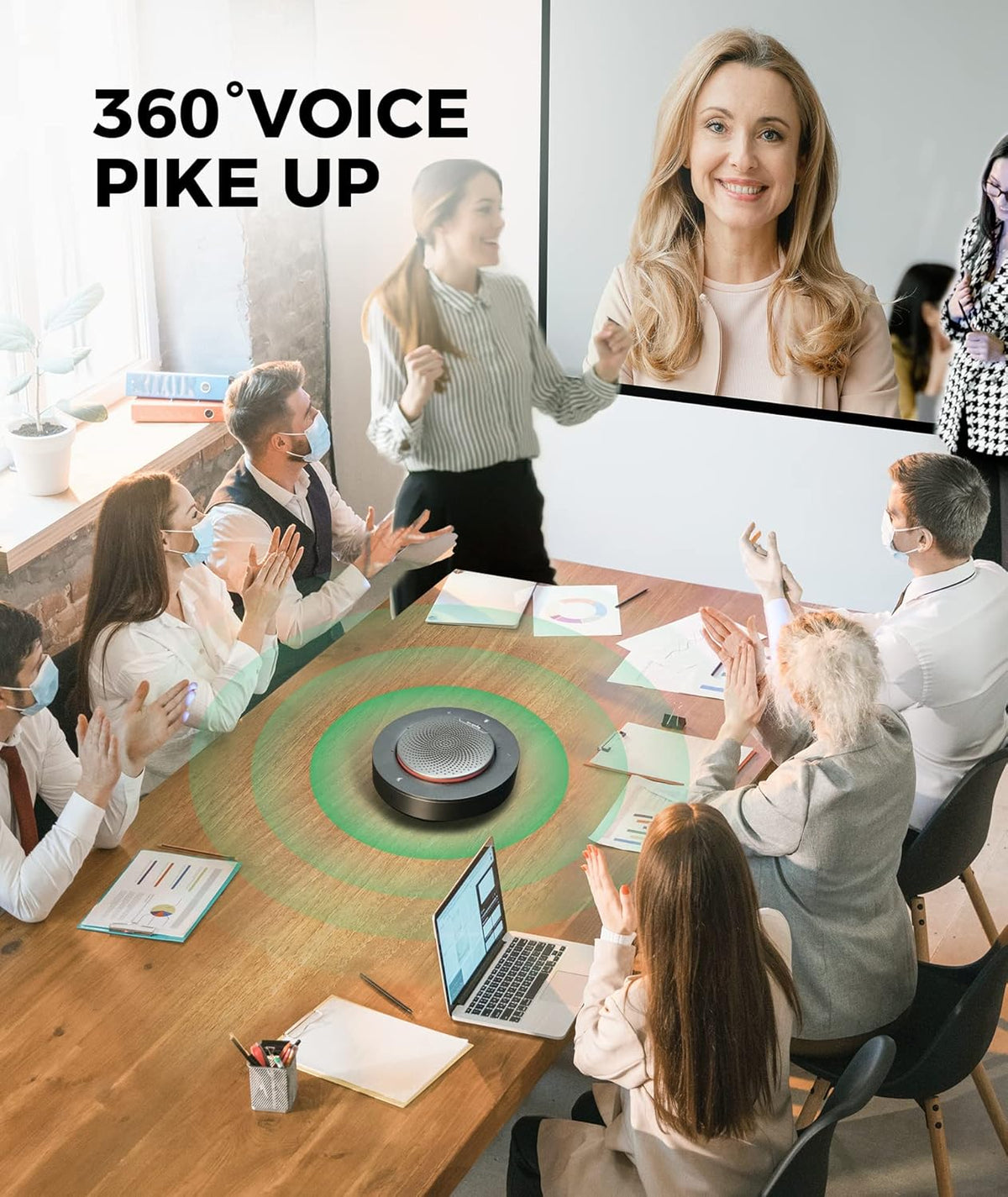 Conference Speaker with 4 Noise-canceling Mics D509607